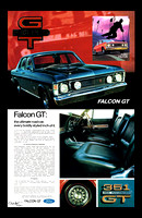 Ford Falcon XW GT wall art poster (portrait)