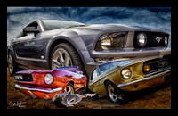 Ford Mustang trio wall art poster