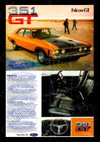 Ford Falcon XA GT wall art poster 'Fireblaze' (vertical)