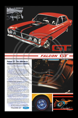 Ford Falcon XY GT wall art poster